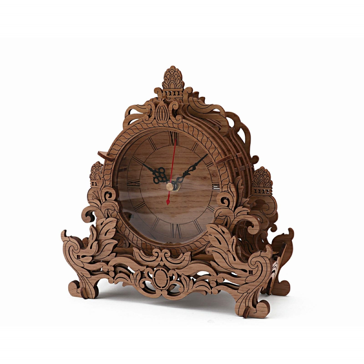 Picture of tek NT82735 OWNONE1 Dark Wooden 3D Puzzle Clock Model Kit for Adults&#44; DIY Desk Clock&#44; Crafts Gifts for Kids & Children