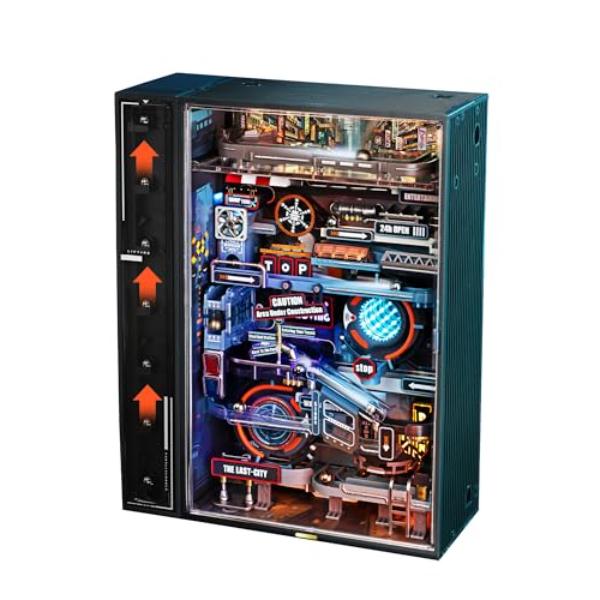 Picture of tek NT79577 RoWood 3D Puzzles Electric Marble Run Model Kit Assembly Time 5H&#44; Miniature Parallel World MR01S&#44; Dynamic Models&#44; Creative Gifts for Adults & Teens - 130 Piece