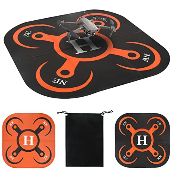 Picture of tek NT80486 HZD FPV Drone Landing Pad Accessory 20 in. -50 cm&#44; Weighted Foldable Double-Sided Fast-Fold Helipad for DJI Avata&#44; Mini 2-3&#44; Mavic 3-SE-Air 2&#44; Holy Stone Drone