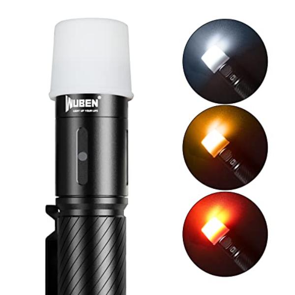 tek NT80590 UNO1RC WUBEN AC1 3 Colors Flashlight Diffuser Durable Compatible with 24.5-26mm Diameter Lamp Caps for C3 L50 L50S TO40R TO46R Flashlight