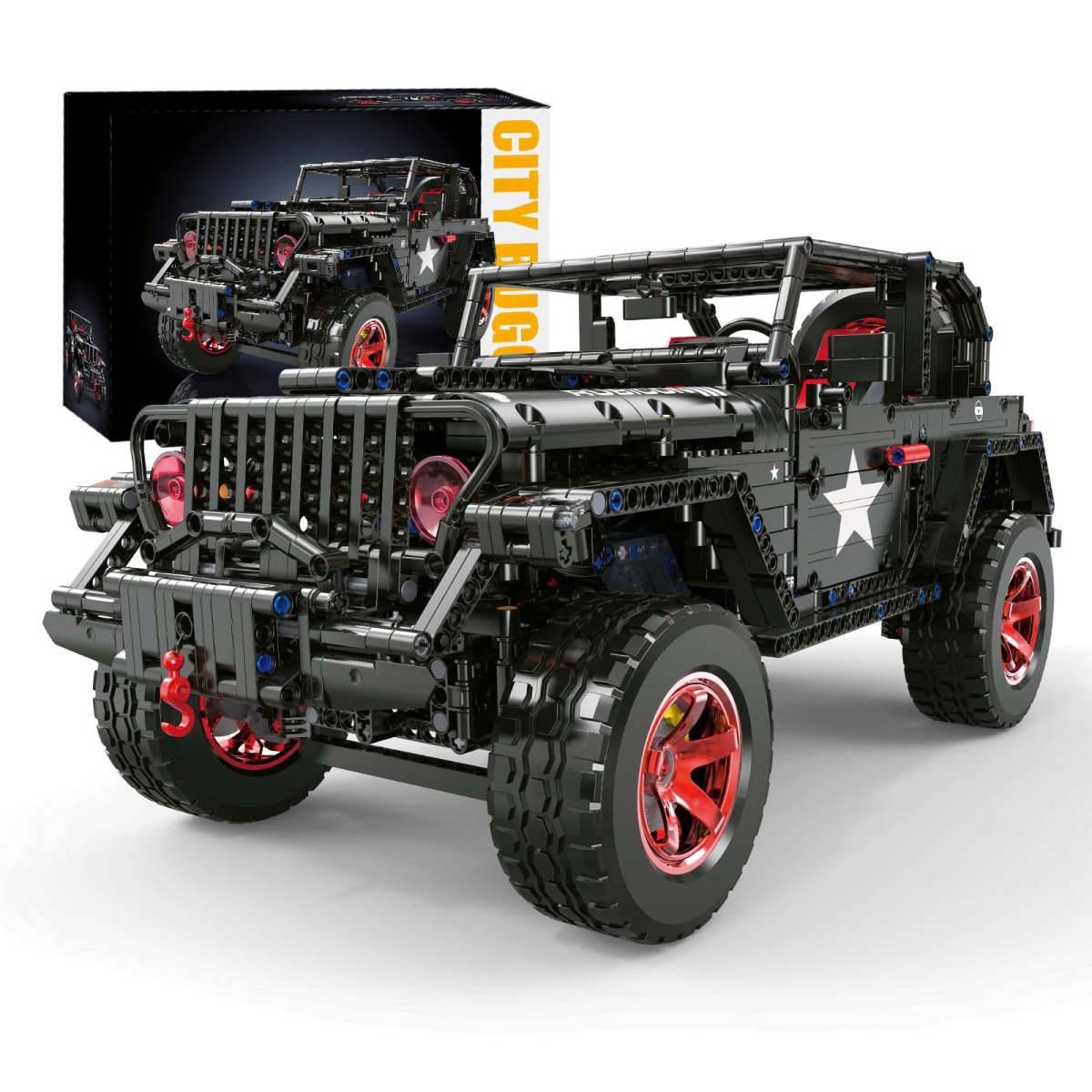 Picture of tek NT80990 Off-Road SUV Wrangler Building Kit 0.125 Scale&#44; Pickup Truck Car Blocks Toy for Adults & Teens&#44; Gift for Engineering Enthusiasts Age 14 Plus - 2272 Piece