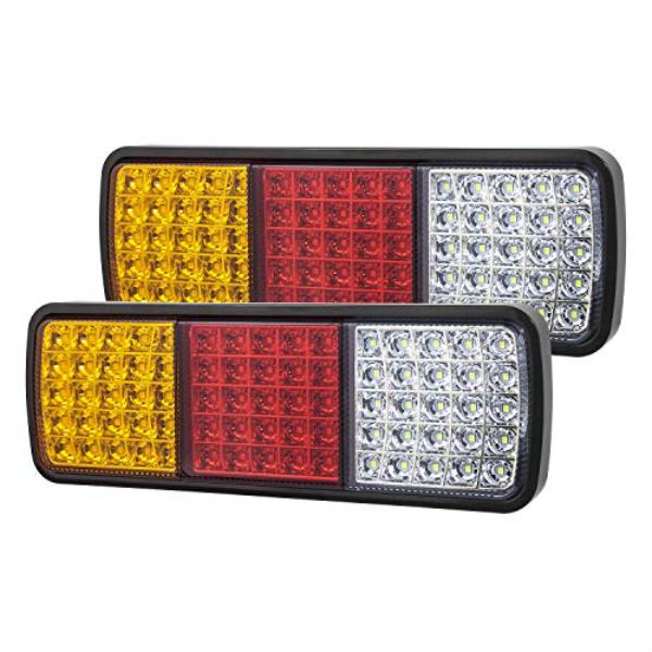 tek  Linkitom 75 LED Super Bright 12V Turn Signal Brake Reverse Tail Light Bar for Truck, Pickup RV, Camper, UTV, UTE & Vans - 2 Piece