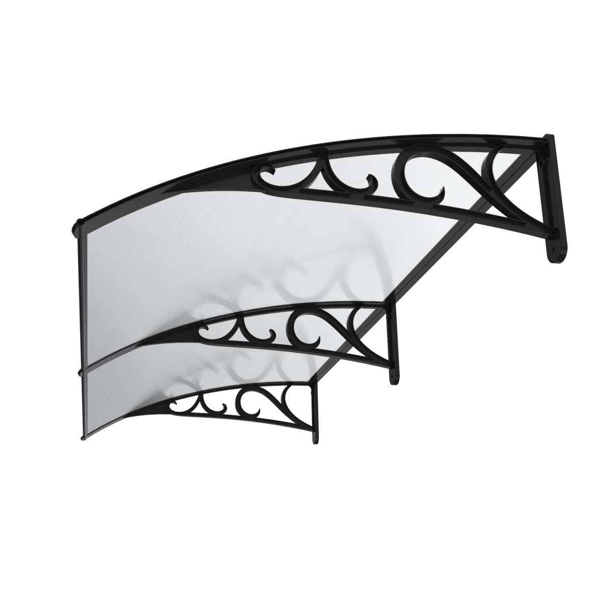 tek NT78694 Nova Microdermabrasion 40 x 80 in. Window Awning - Polycarbonate Door Canopy for Outdoor Patio, Front Door Sun Shelter