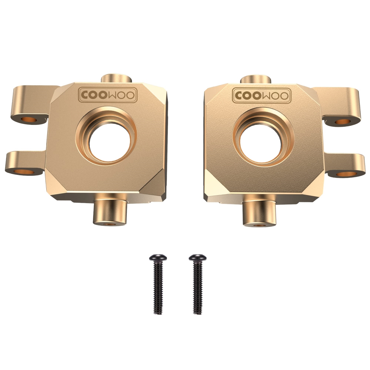 Picture of tek NT74769 COOWOO 0.74 oz Total Counterweight Brass Steering Blocks Knuckle Upgrade Parts for 1-18 Scale RC Crawler TRX4M