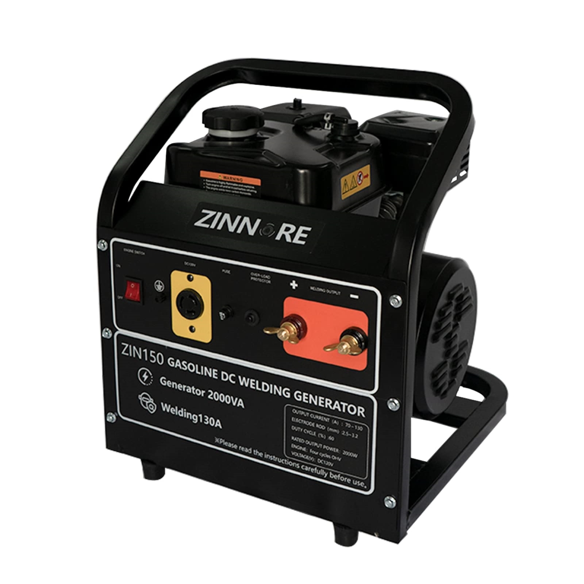 tek NT75936 Portable 2000W Engine Driven 130A Stick Welder