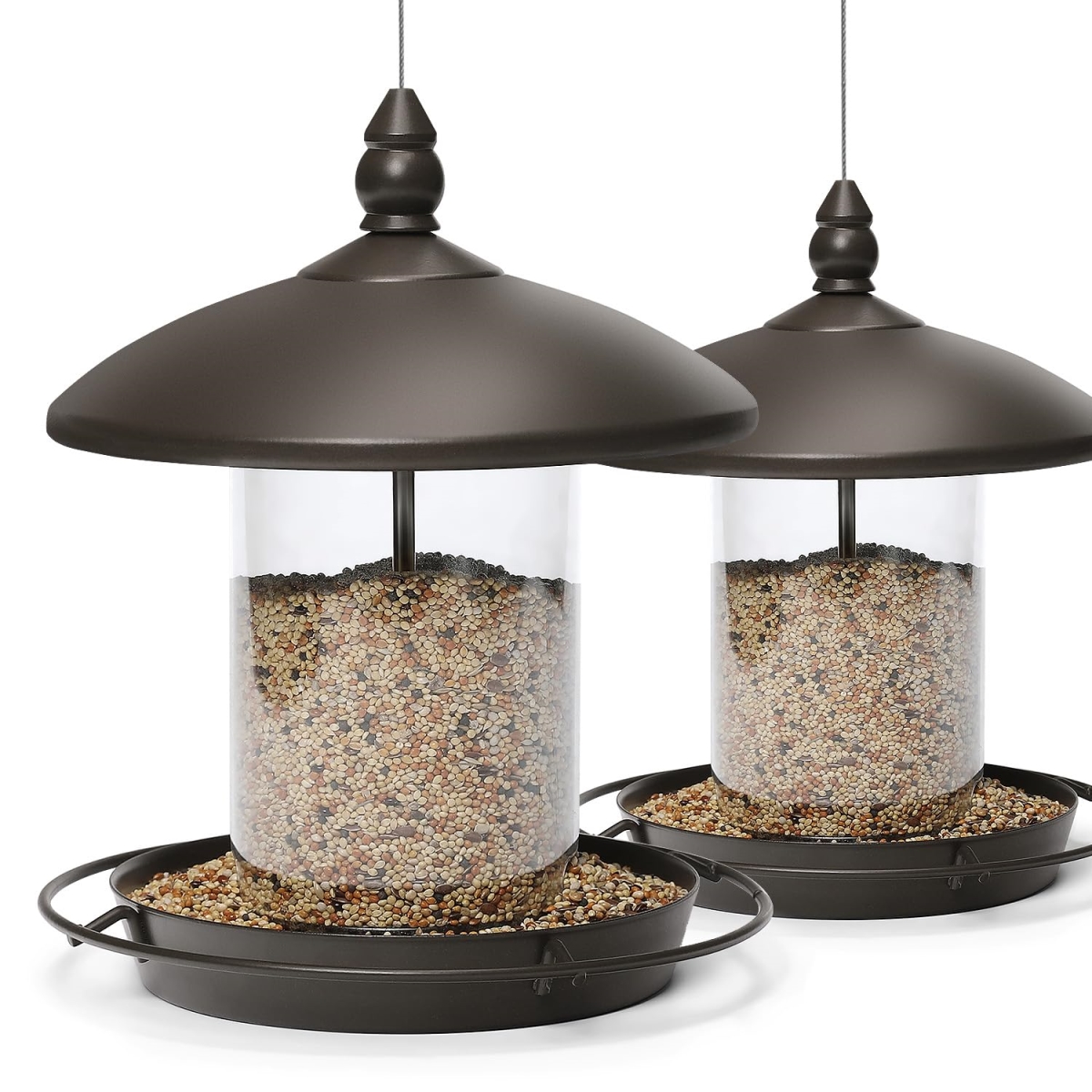tek NT76267 Bird Feeder for Backyard Birds, Bronze, Pack of 2
