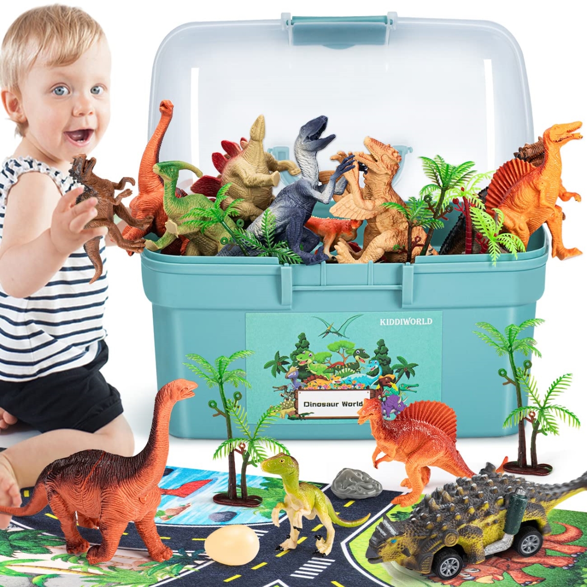 Picture of tek NT77045 Dinosaur Toys for Boys - Dino Figures with Activity Play Mat&#44; Fun Toddler Toy Gift for Kids Ages 2-7&#44; Birthday & Christmas Present