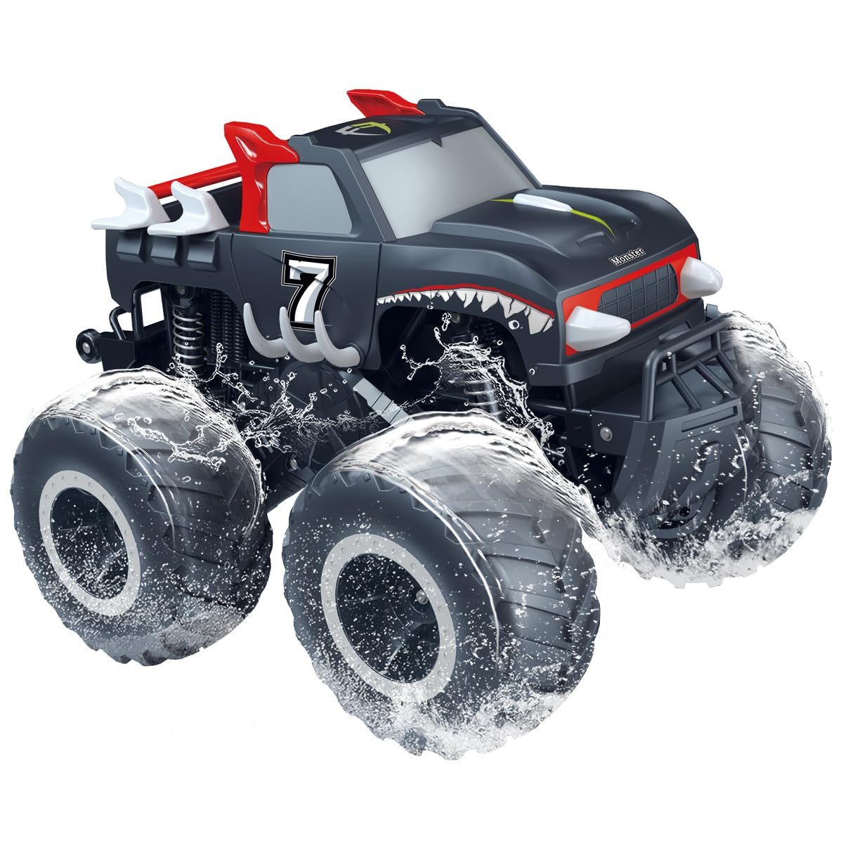 tek NT77178 Threeking 1-16 Scale Waterproof RC Remote Control Monster Truck Pickup Toys - 4WD All Terrain Off-Road Toy for 6-12 Year Old Kids