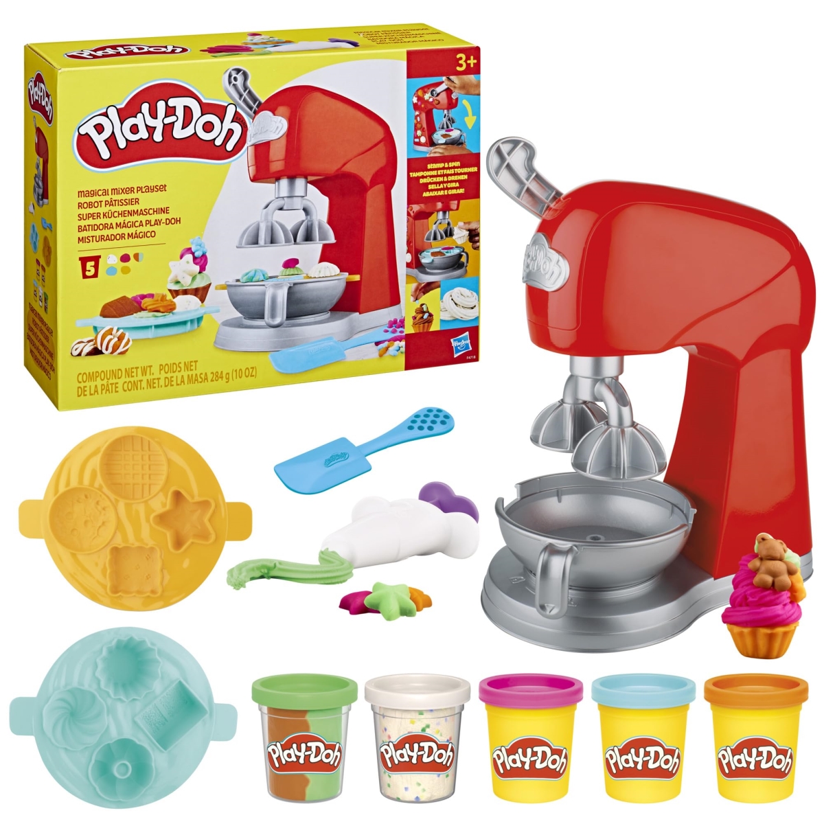 tek  UNO1RC Play-Doh Kitchen Creations Magical Mixer Playset, Toy Mixer with Play Kitchen Accessories, Arts & Crafts for Kids 3 Years & Up