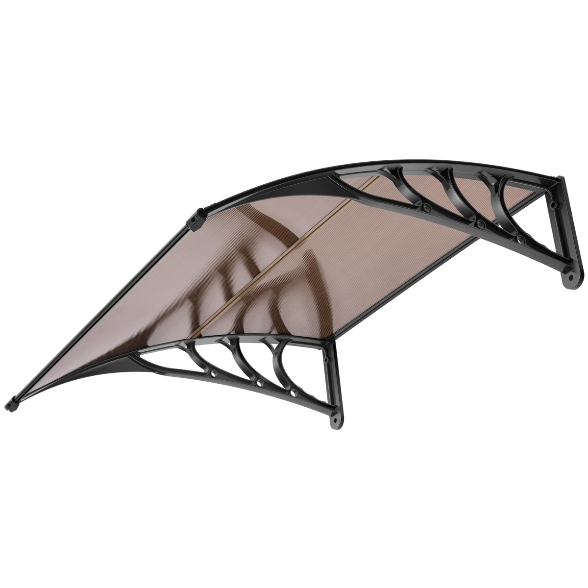 tek NT79355 40 x 40 in. VIVOHOME Polycarbonate Window Door Awning Spliced Canopy - Brown & Black