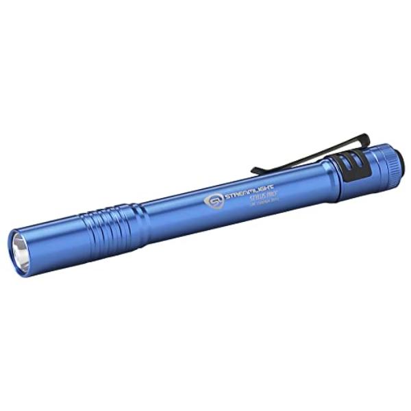 tek NT79551 Stream light 66122 Stylus Pro 100-Lumen Penlight with White LED, 2 AAA Alkaline Batteries & Removable Pocket Clip, Blue