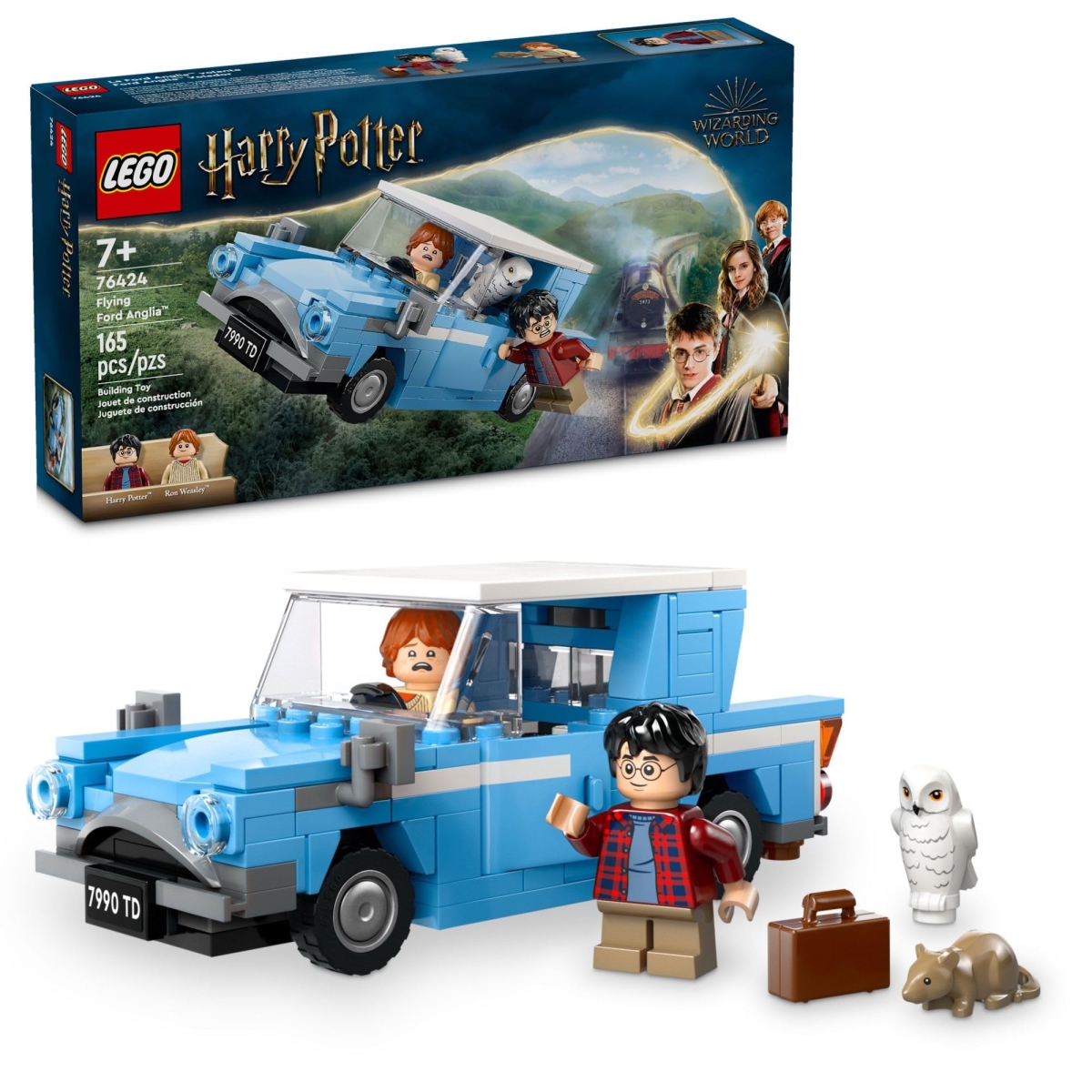 Picture of tek NT79854 LEGO Harry Potter Flying Ford Anglia - Buildable Car Toy with 2 Mini Figures for Role Play&#44; Playset & Fun Gift for Boys&#44; Girls Ages 7 & Up - 76424