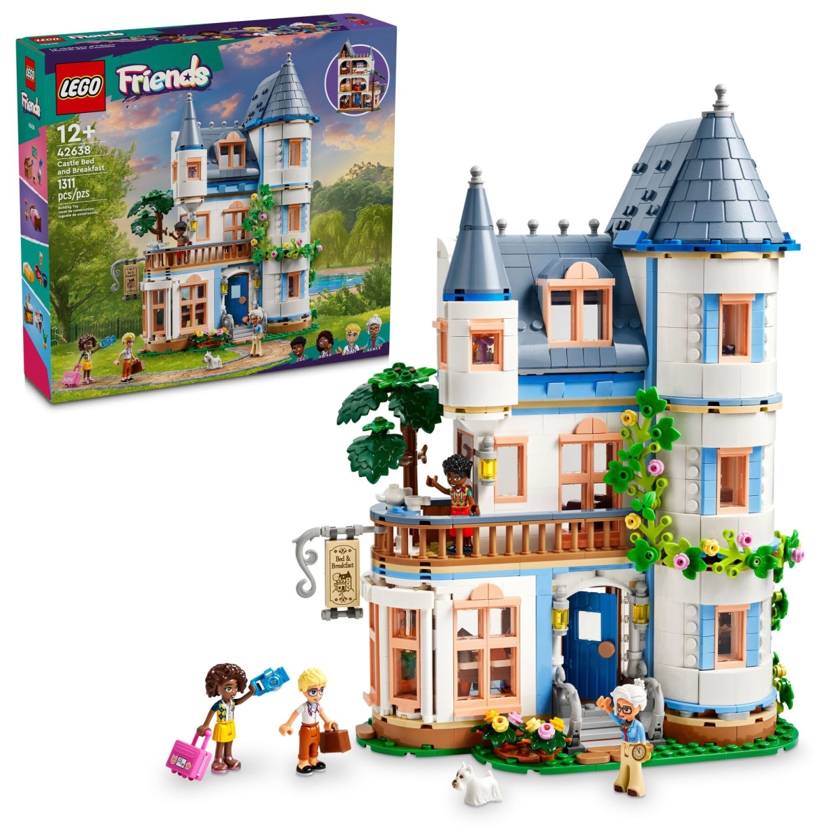 tek NT79990 LEGO Friends Castle Bed & Breakfast Hotel Playset with 4 Mini Dolls for Teens Ages 12 & Up