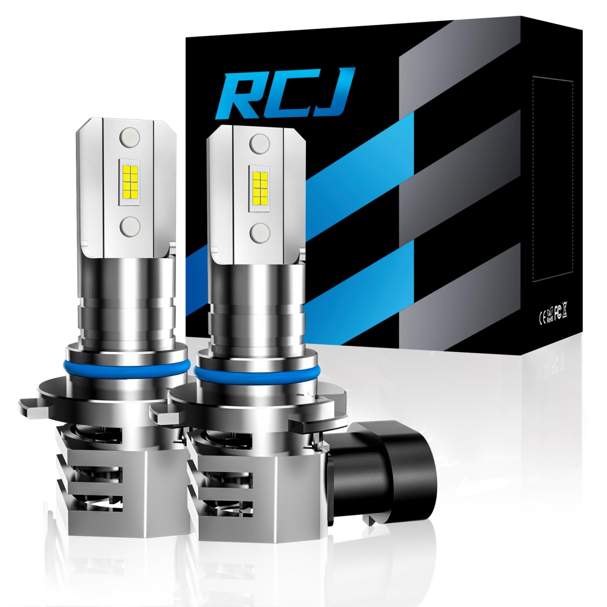 tek NT81175 RCJ 9006-HB4 Fog Bulbs with Cooling Fan & Plug-N-Play, 6000K Cool White - Pack of 2