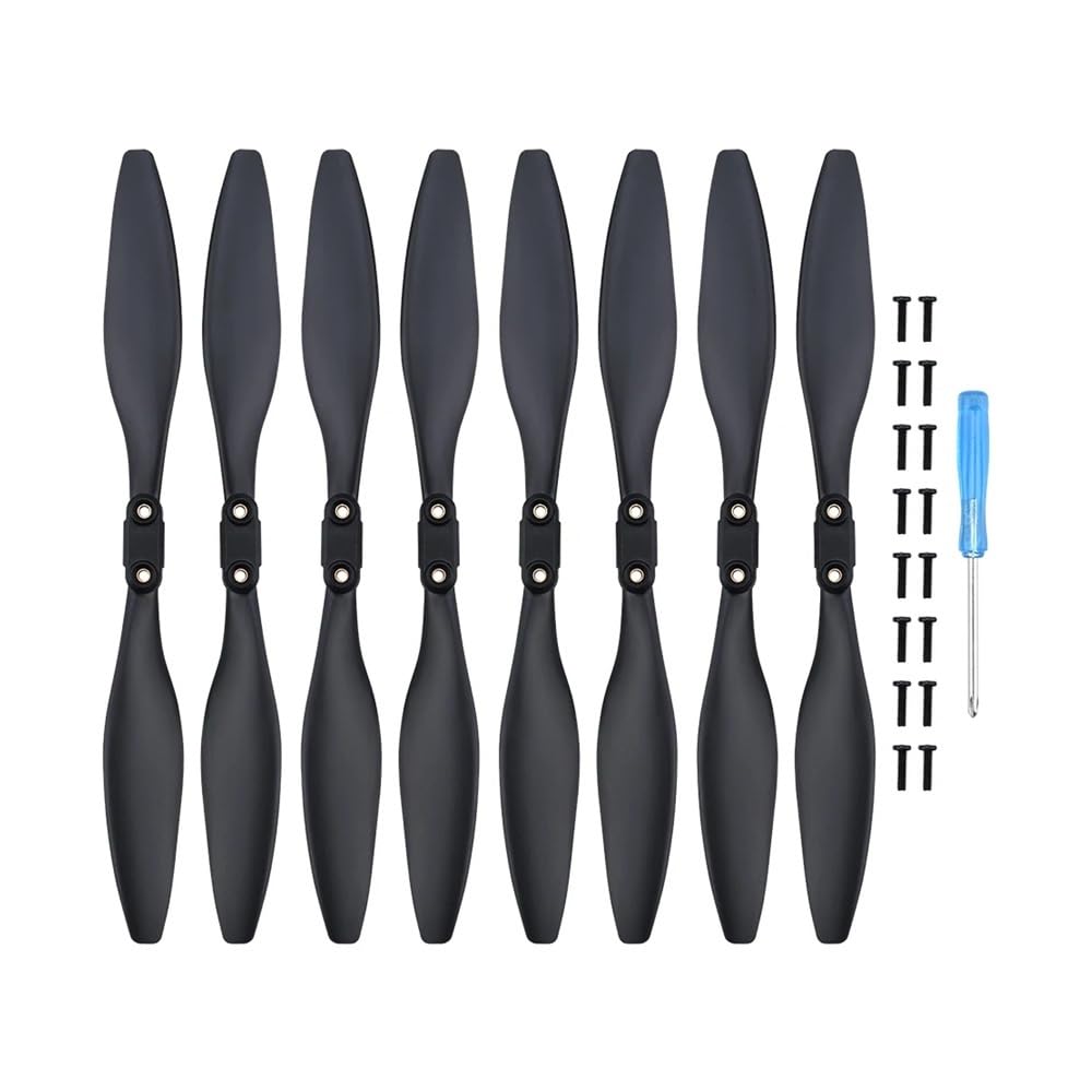 tek NT82018 UNO1RC Propeller for Holy Stone HS720 & 720E Drone Folding Blades Replacement Props Quick Release Wing Accessory - Color - 4 Pair