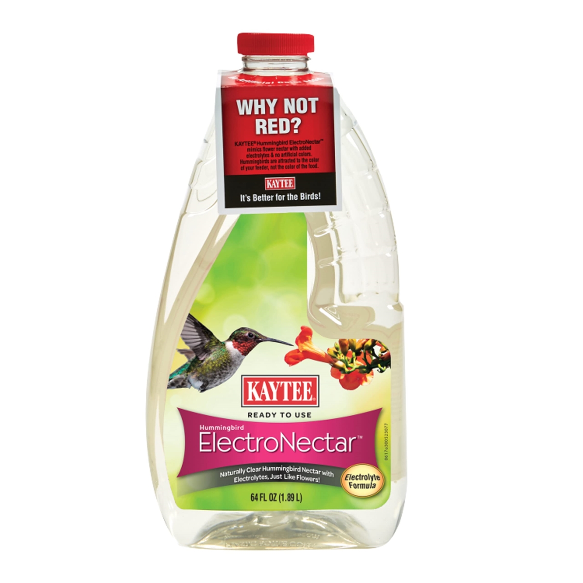 tek NT82183 Kaytee 64 oz Hummingbird ElectroNectar Wild Bird Food, Ready to Use