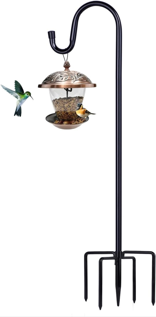 Picture of tek NT82774 94 in. Bird Feeder Pole with 5 Prongs Base Shepherd Hooks for Outdoor&#44; Hanging Lantern&#44; Outside&#44; Hummingbird Feeder&#44; Lightweight Plant