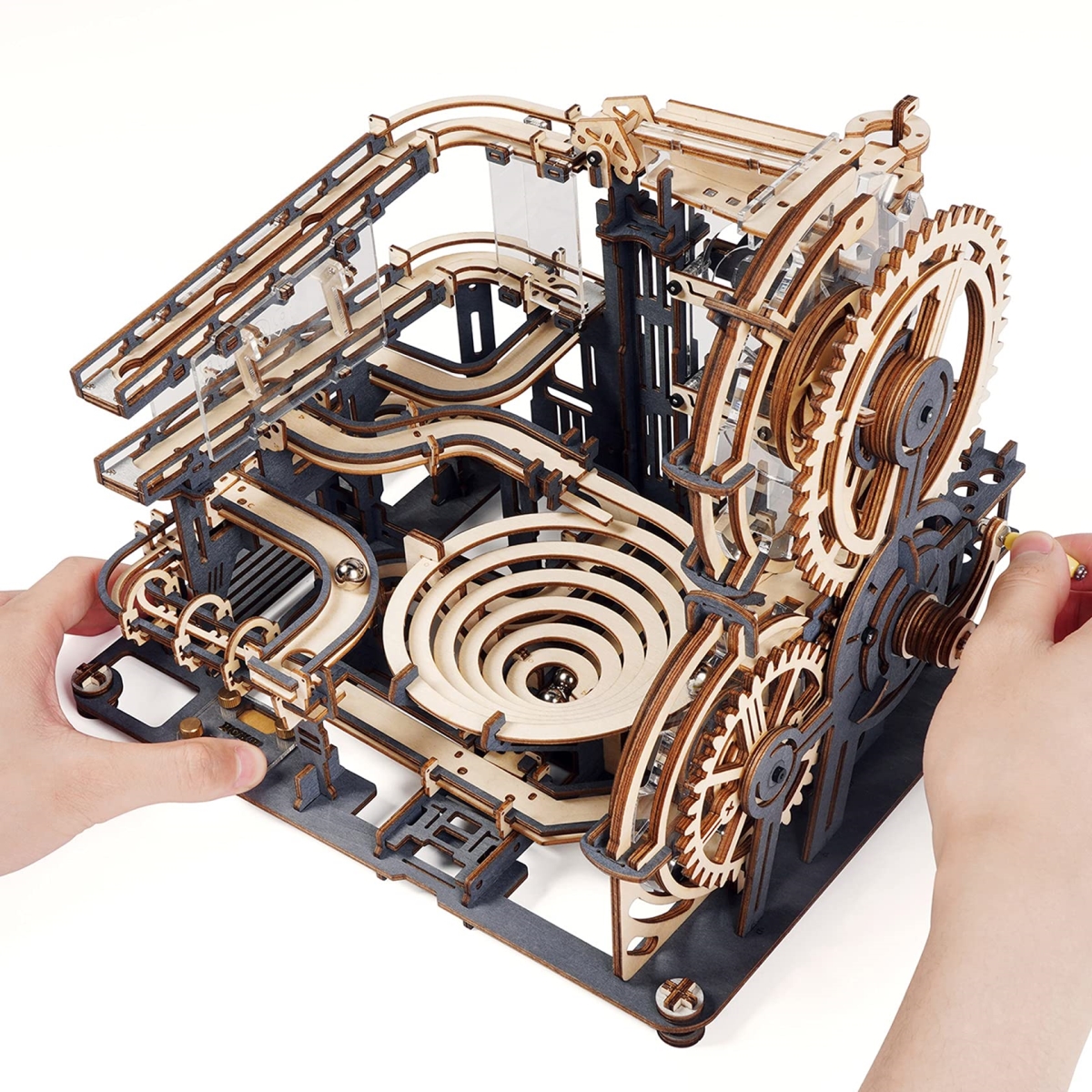 tek NT79857 ROKR 3D Wooden Puzzles Mechanical Marble Run Puzzle Model Building Kits DIY Toy Hobbies for Adults, Men & Women