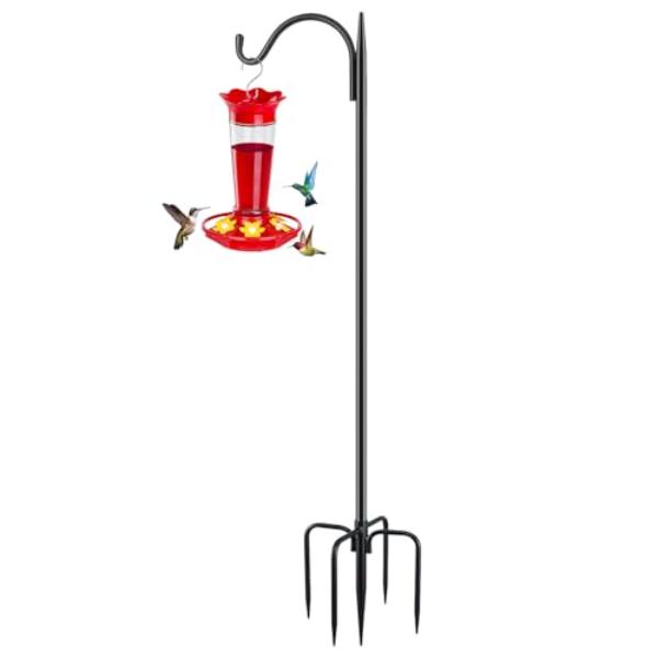 Picture of tek NT79901 FEED GARDEN 48 in. Bird Feeder Pole with 5 Prongs Base Heavy Duty Short Shepherds Hooks for Outdoor&#44; Garden Hummingbird Feeder&#44; Hanging Lantern&#44; Plant Baskets