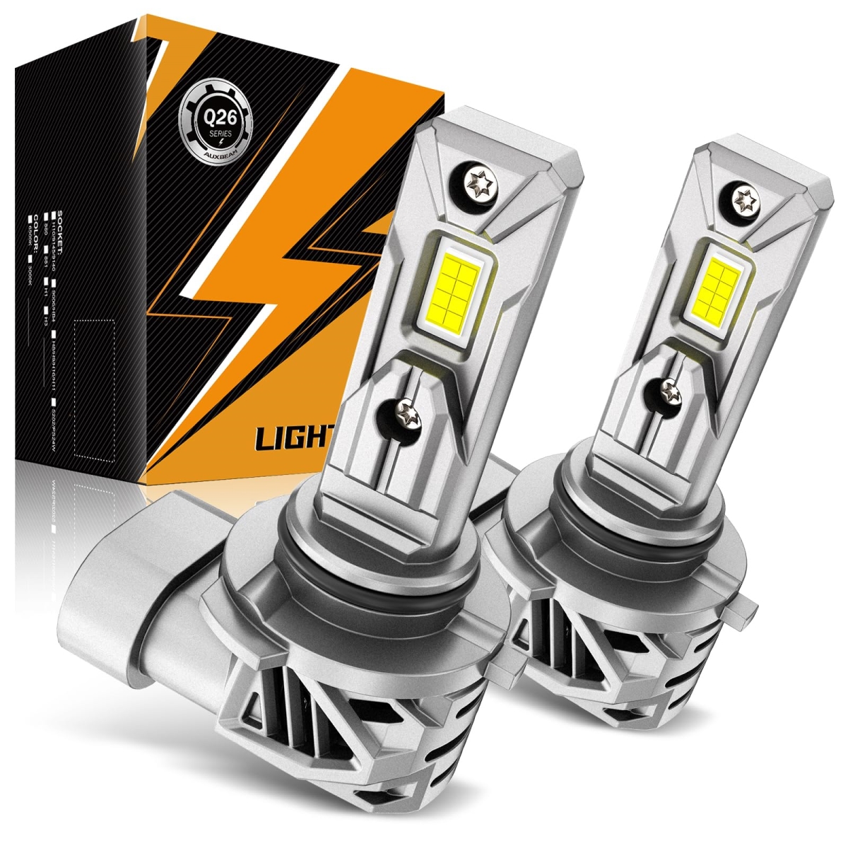 tek NT80028 Auxbeam 20000 Lumen 600 Percent Brighter Wireless 9006 HB4 Fog Lights for Off Road, Plug & Play