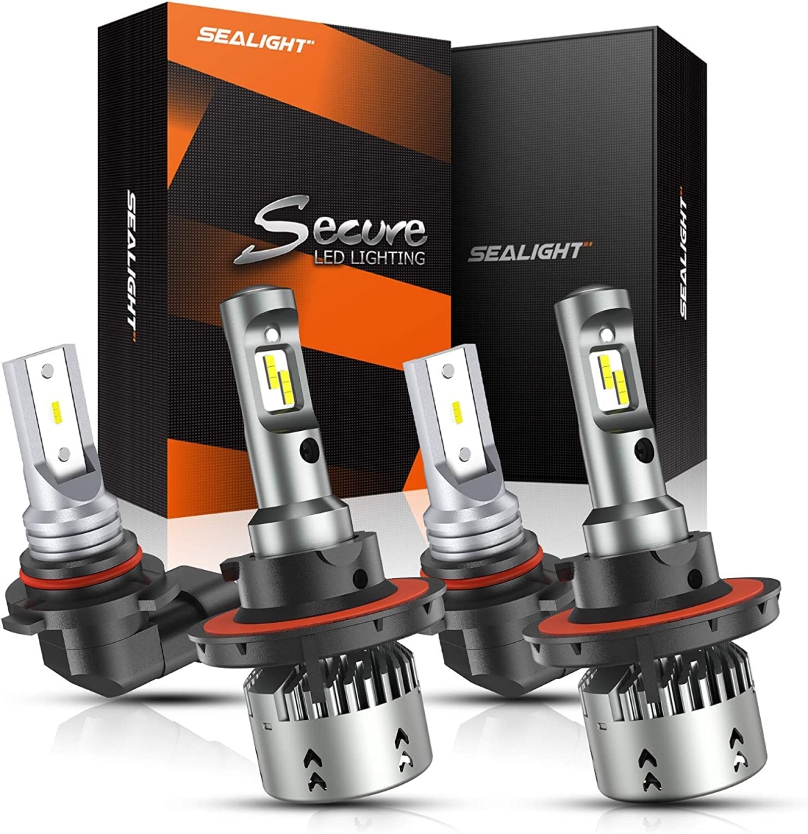 tek NT80686 SEALIGHT 3-Min Quick Installation Non-Polarity H13 H10 Fog Bulbs - Pack of 4