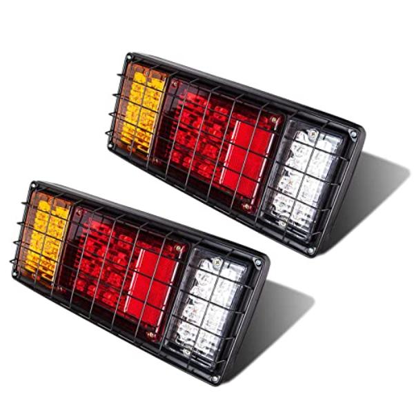 tek  Limicar Waterproof 40 LED Trailer Tail Lights Kit with Reverse Turn Signal for UTV, RV, Camper, Pickup Truck, Boat - Pack of 2
