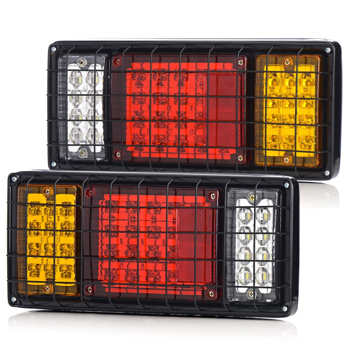 tek  Linkitom 40 LED Super Bright Turn Signal Brake Reverse Truck Tail Light Bar with Iron Net Protection for 10-30V Truck, Boat & Snowmobile
