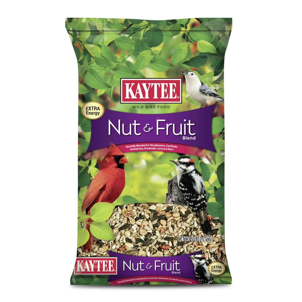 tek NT81132 Kaytee Nut & Fruit Wild Bird Seed, 5 lbs