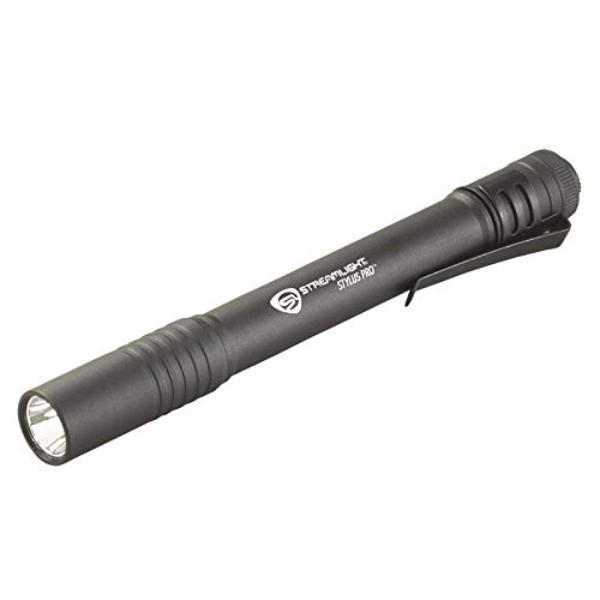 tek NT81527 Streamlight 66118 Stylus Pro 100-Lumen Penlight with 2 AAA Alkaline Batteries, Black
