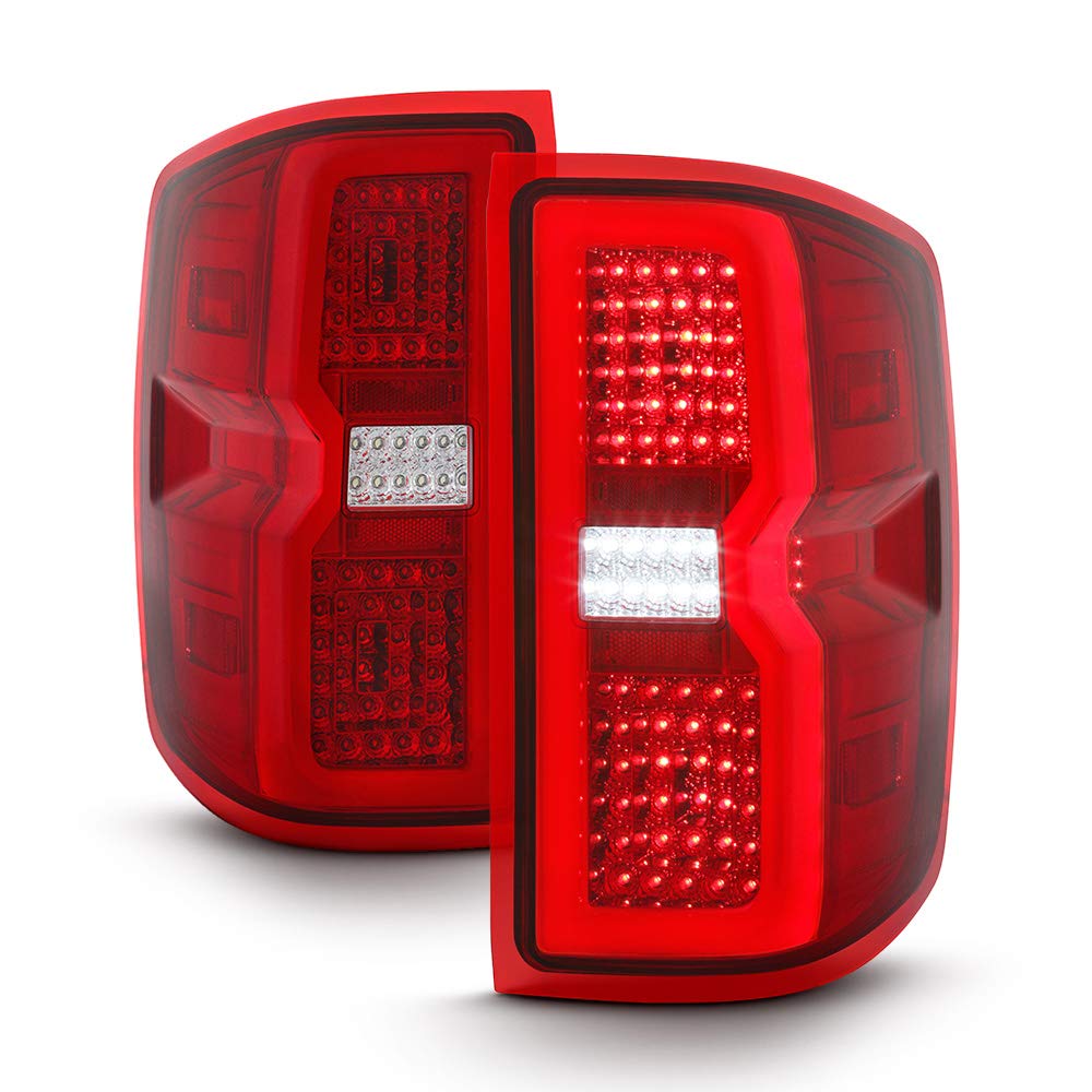 tek NT82125 UNO1RC ACANII for 2014-2018 Chevy Silverado 1500 2500 3500 3D Sequential LED Tail Lights Brake Lamps Set - Set of 2