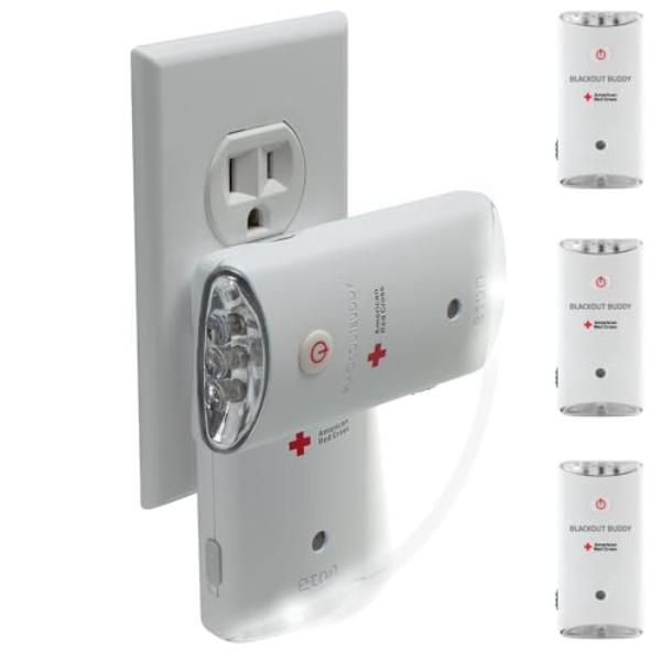 tek NT82359 Eton American Red Cross Blackout Buddy Swivel Emergency Flashlight, Pack of 3