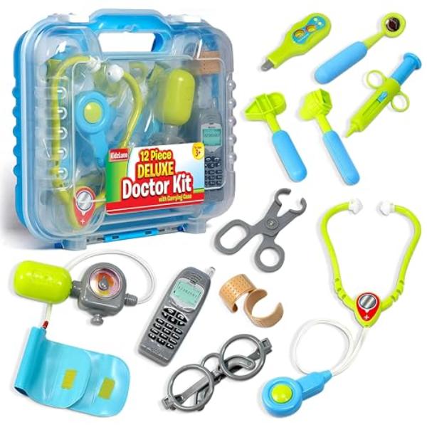 Picture of tek NT82866 Kidzlane Doctor Kit Playset with Electronic Stethoscope&#44; Pretend Play Doctor Set - Children Realistic Dr. Kit with Sounds for Toddlers & Kids