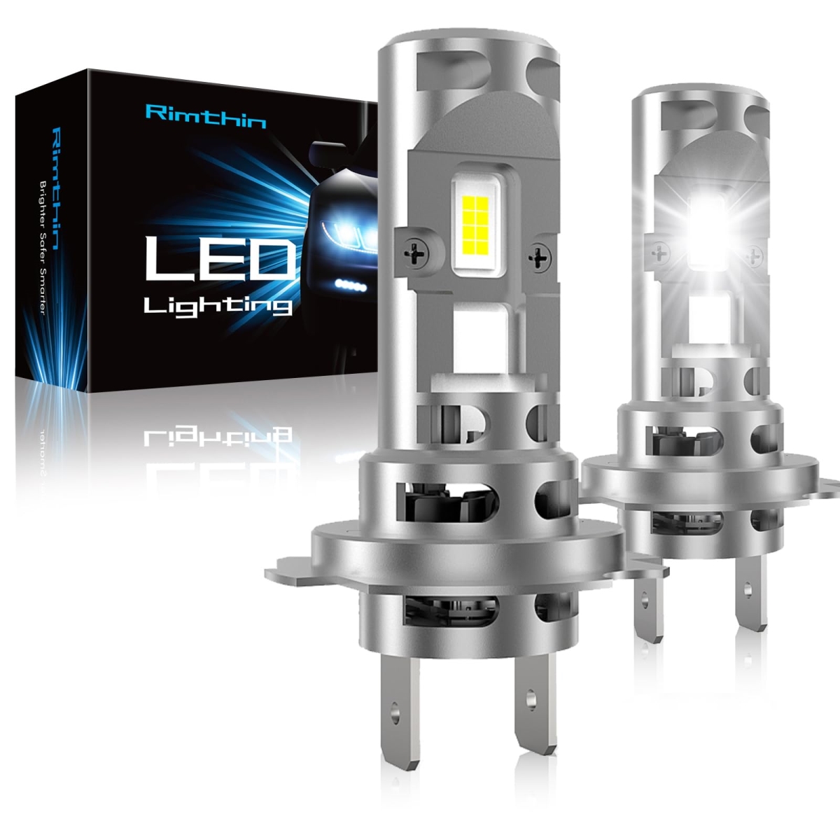 tek NT77967 H7 6000K Super Bright Fog Light Bulbs, Plug & Play, Cool White, Pack of 2