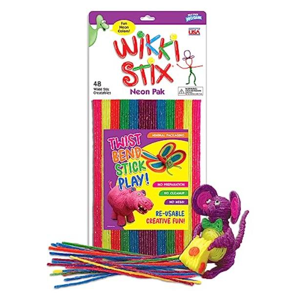 tek NT78790 Wikki Stix, Neon - Pack of 48
