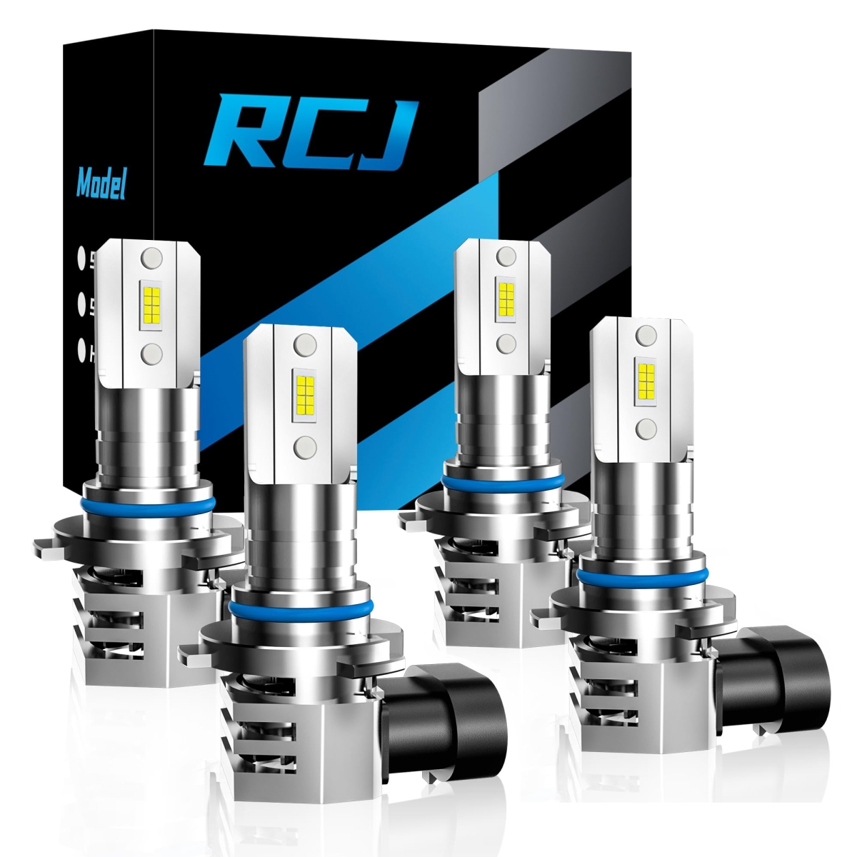 tek NT76198 RCJ 9005-HB3, 9006-HB4 Fog Bulbs Combo with Plug-N-Play & Cooling Fan, 6000K Cool White - Pack of 4