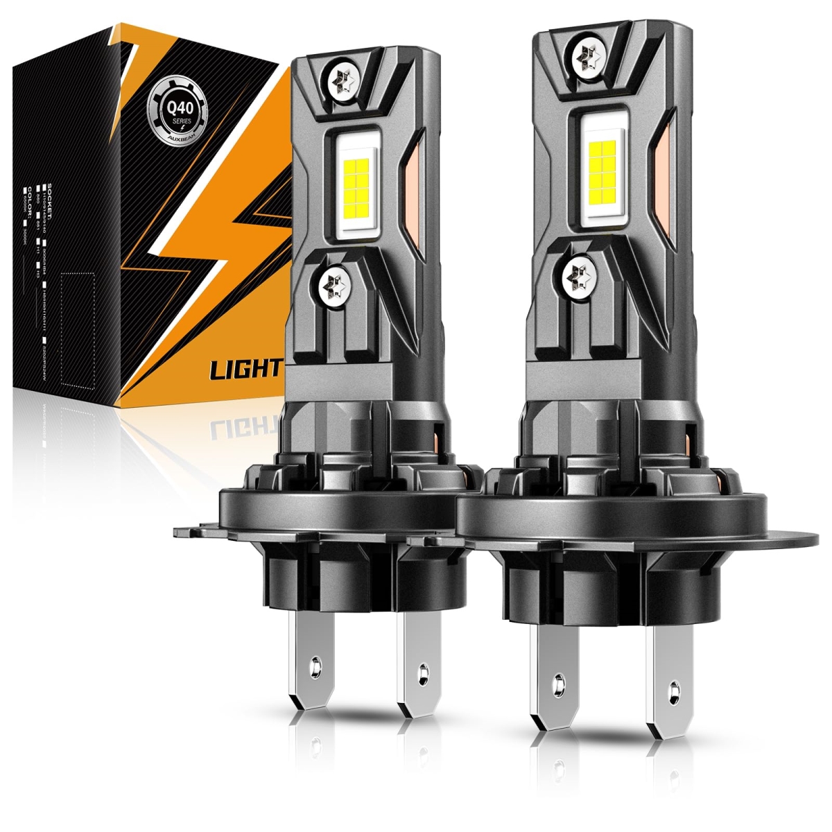 tek NT78427 Auxbeam 6500K 22000 Lumen 600 Percent Brighter, Wireless Powersports H7 Fog Light for Offroad Vehicles, Plug & Play