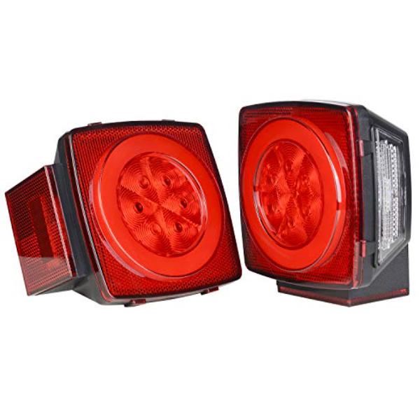 tek NT74686 Linkitom Halo Submersible Super Bright Brake Stop Turn Tail License LED Trailer Light for Snowmobile Under 80 in., Truck & RV