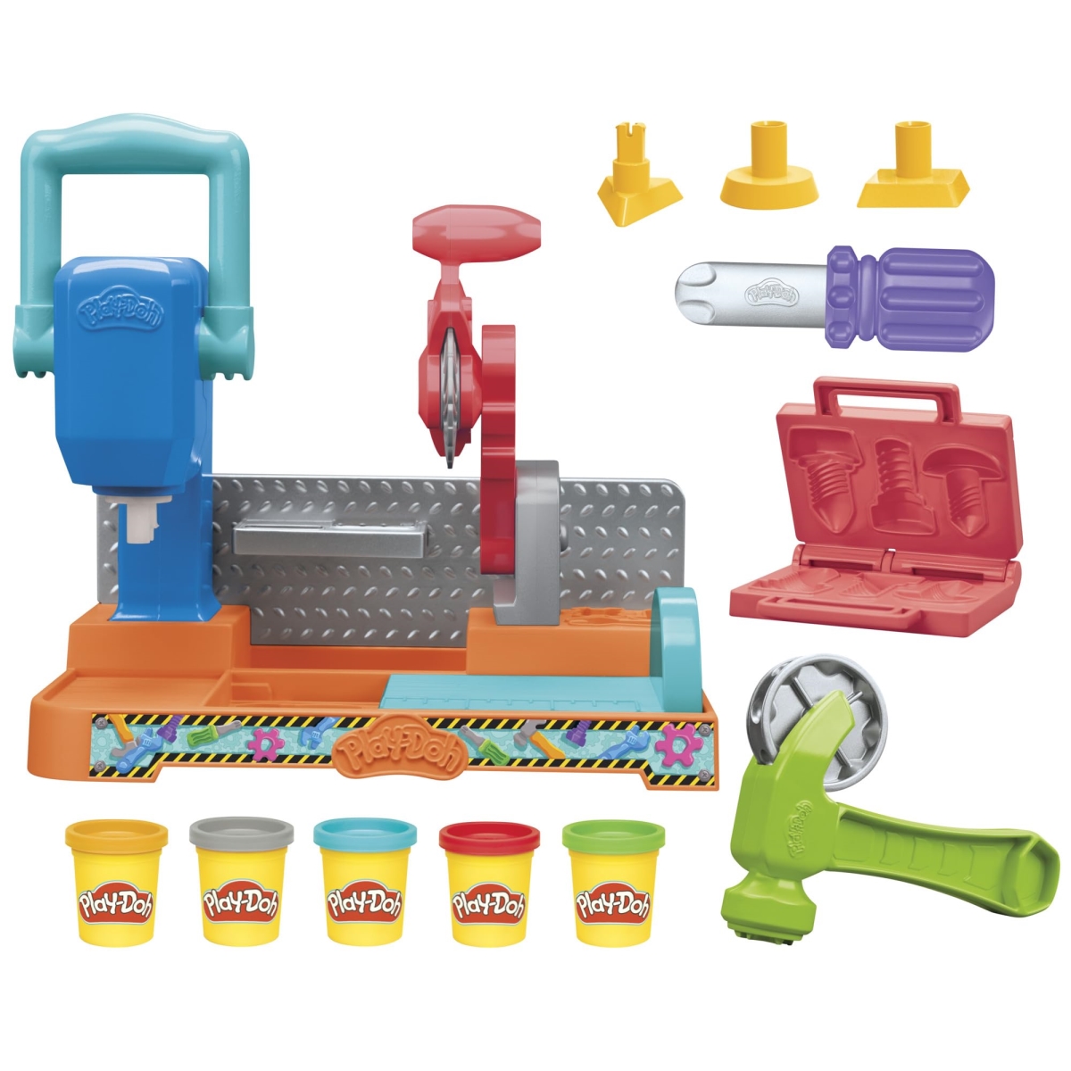 Picture of tek NT74864 Play-Doh Stamp & Saw Tool Bench Playset&#44; Construction Toys for Boys & Girls Ages 3 & Up&#44; Kids Arts & Crafts Set
