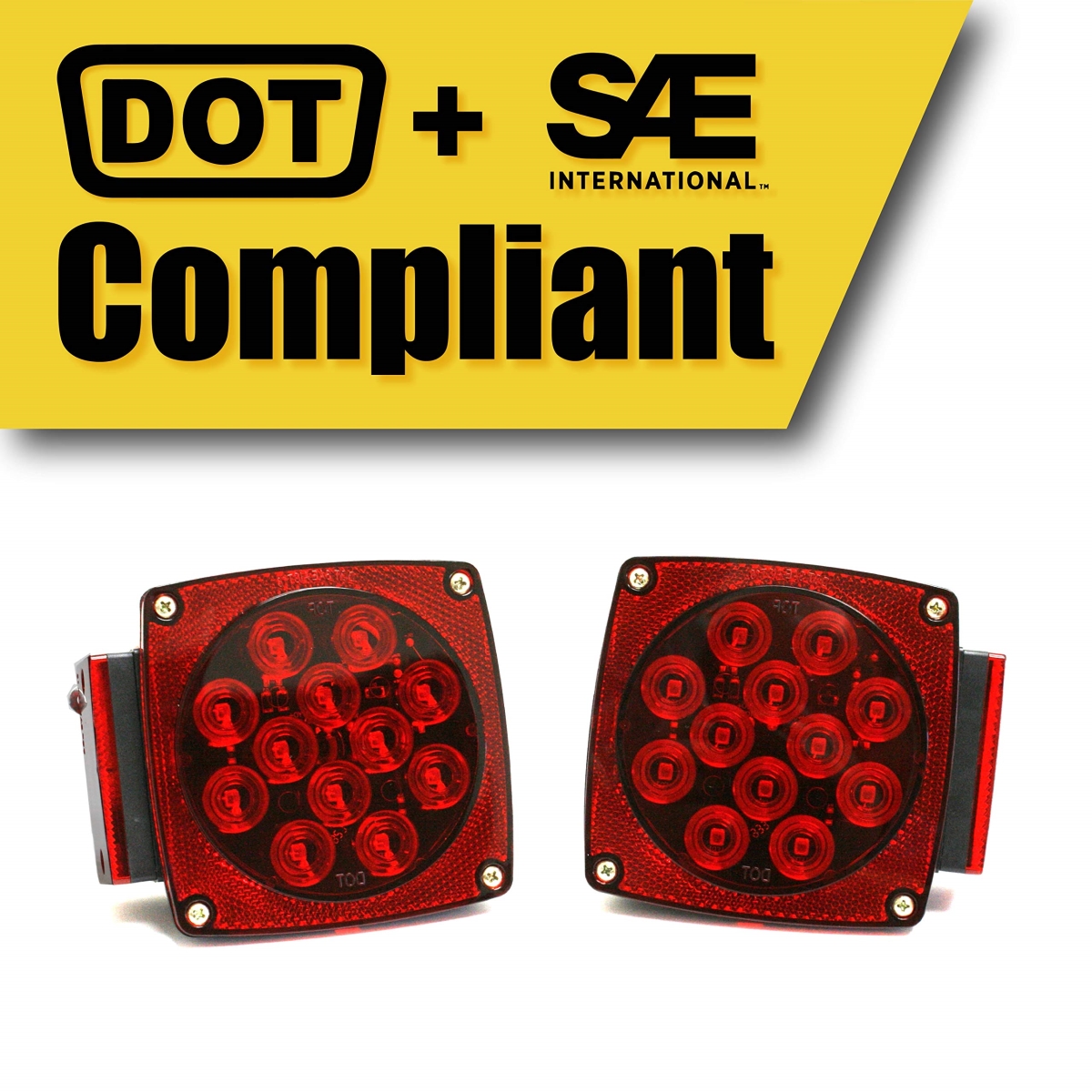 tek NT74961 MAXXHAUL 70460 12V LED Trailer Tail Lights - Turn, Stop, Signal-Left, Right-DOT Compliant