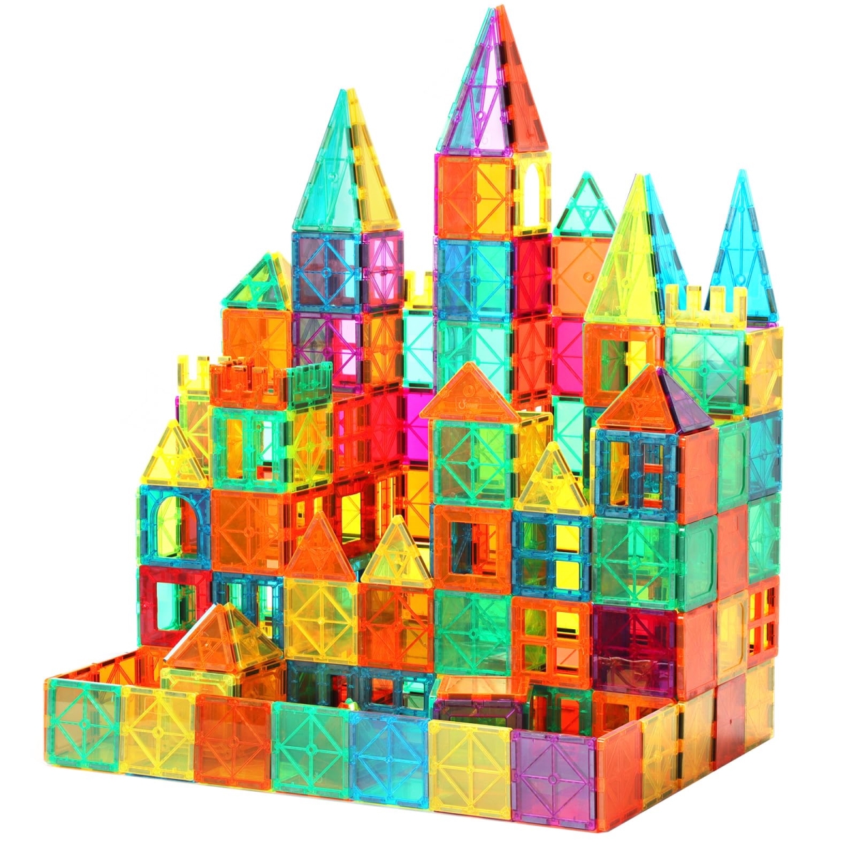 Picture of tek NT76378 FNJO Magnetic Tiles Building Blocks&#44; STEM Magnet Construction Set&#44; Creative & Inspirational Magnetic Building Set Toy for Kids&#44; Boys & Girls - 64 Piece