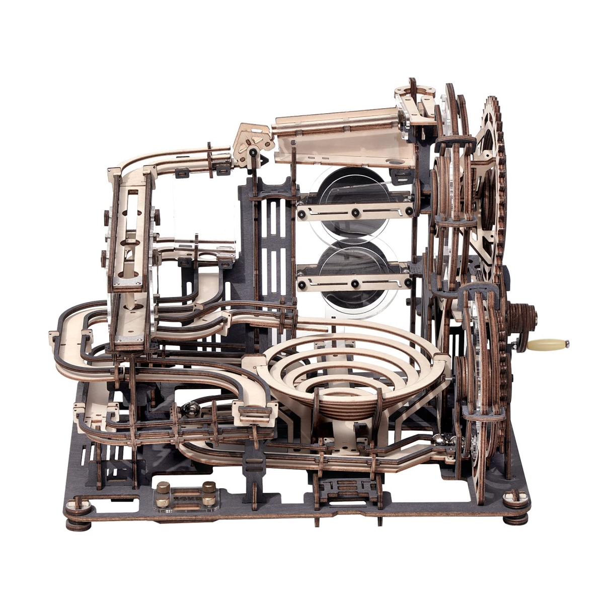 tek NT78594 ROBOTIME 3D Puzzles Marble Run - LGA01 Mable Night City Wooden Model to Build - Model Building Kits for Adults