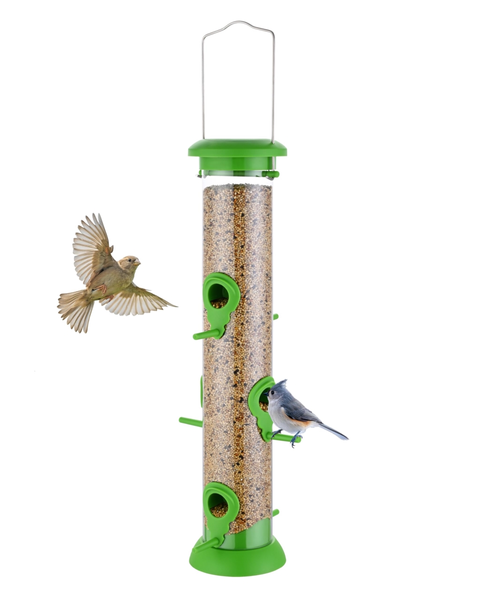 tek NT80669 14 in. 6 Port Premium Hard Plastic for Wild Bird Feeder Outdoors Hanging, Humming Bird Feeder, Lawn