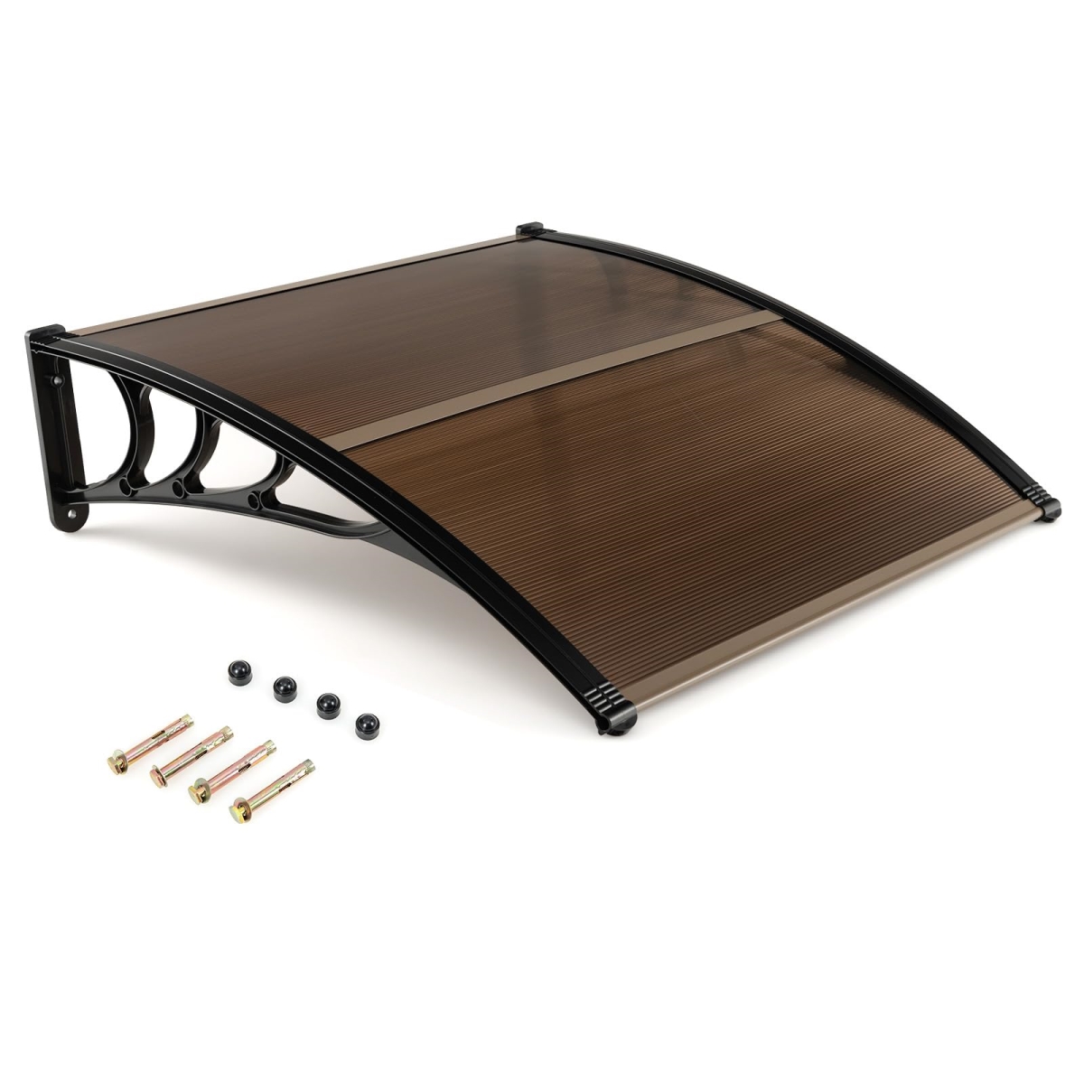 tek  40 x 40 in. Tangkula Window Modern Polycarbonate UPF 50 Plus Overhead Door Awning with Hollow Sheet for Rain, Snow & Sunlight Protection