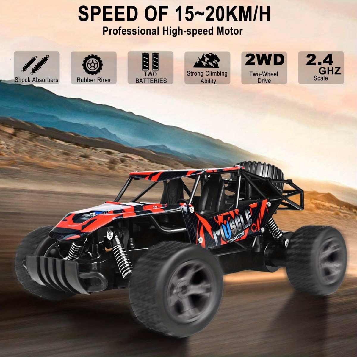 NT31885 1-20 Scale GIOCIIOL Remote Control Remote Control Car for Boys Kids & Adults
