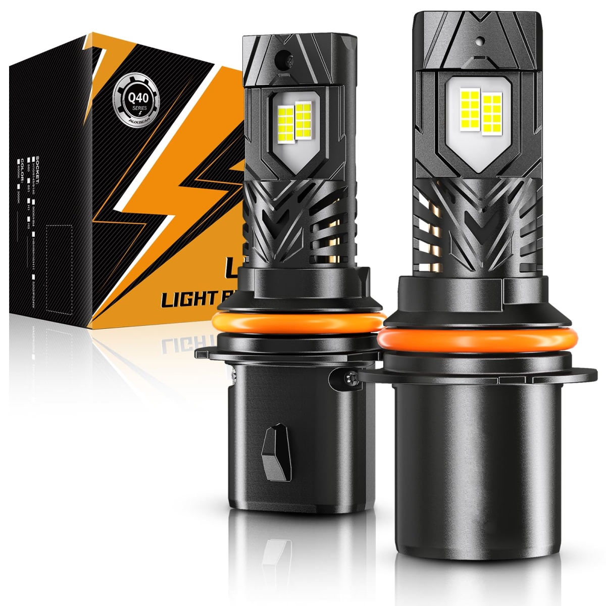 tek NT81377 Auxbeam 6500K 120W 30000 Lumen 800 Percent Brighter Wireless Powersports 9007 HB5 Fog Light For UTV, Plug & Play