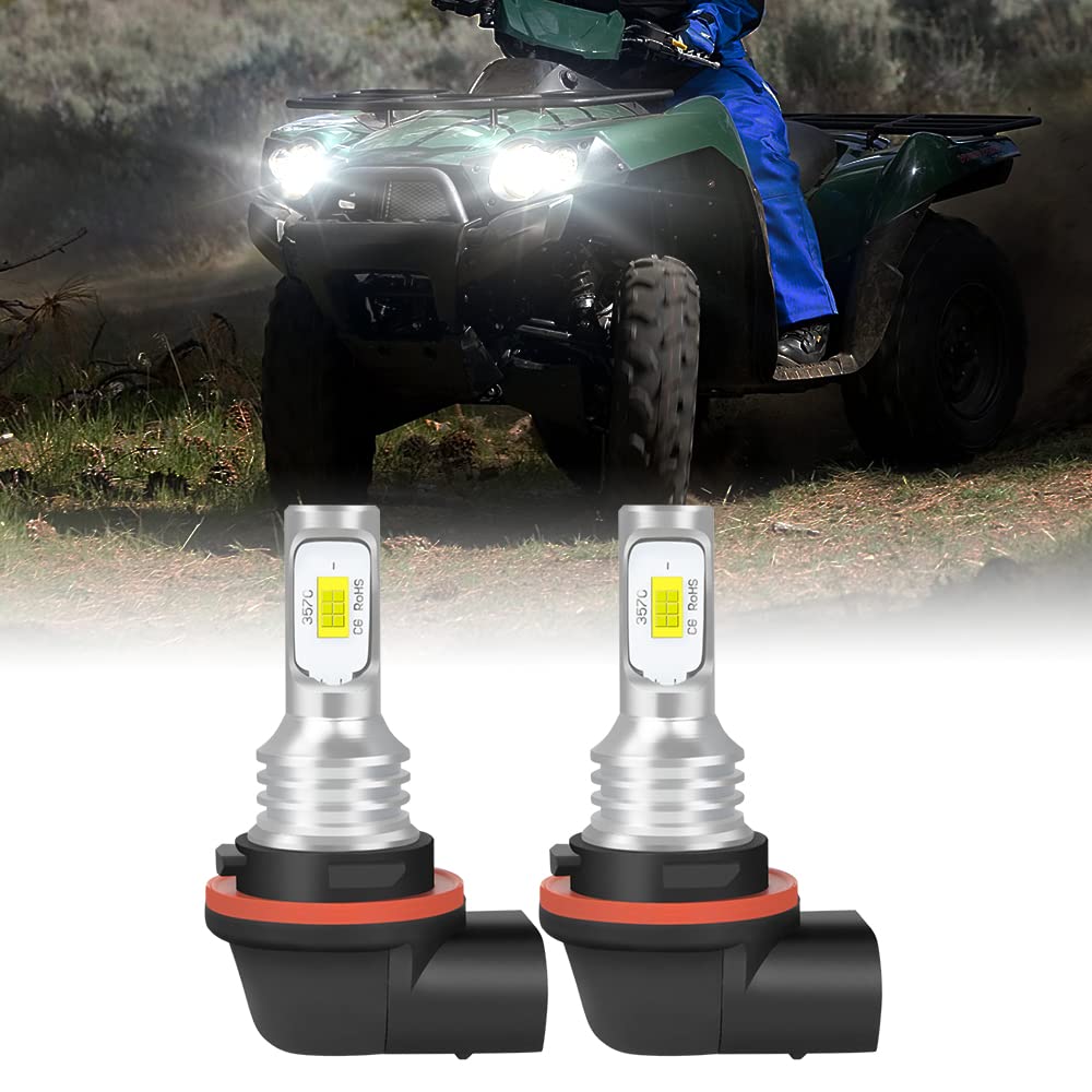 tek  LED Headlight Bulbs for Kawasaki Teryx Mule Brute Force 750 2009-2020, 34901-HR3-A21 ATV UTV Accessories, 6000K Cool White - Set of 2