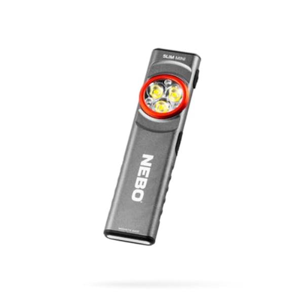 tek NT81774 NEBO Slim Mini Rechargeable 250 Lumens Portable Compact Pocket Flashlight with Water & Impact Resistant