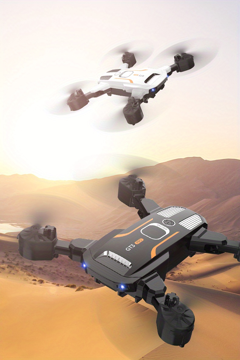 NT31900 GT3 Drone with Dual Camera & 3 Batteries, Optical Flow Location Headless Mode for Kids Adults