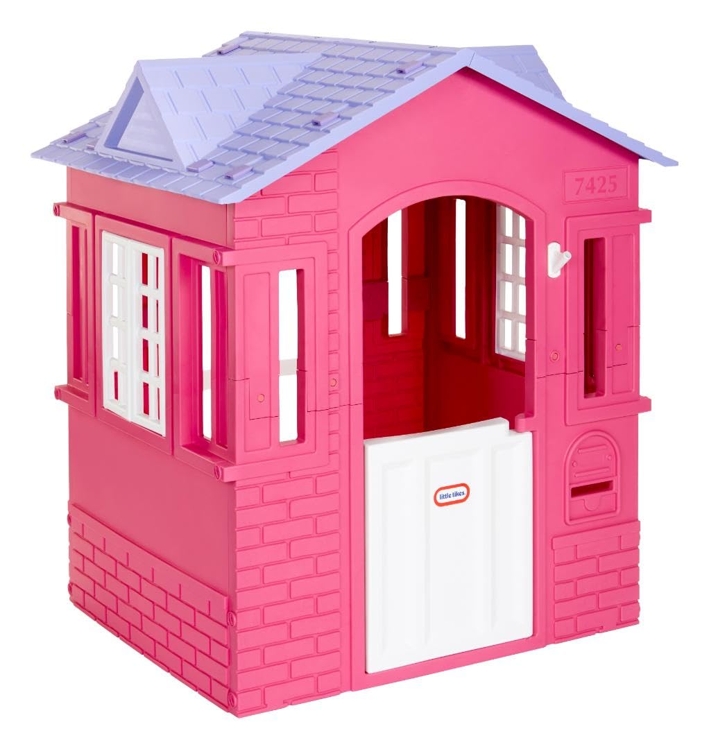 Picture of tek NT82607 Little Tikes Cape Cottage Pretend Indoor & Outdoor Princess Playhouse with Working Doors & Windows for Kids Ages 2 Plus Years&#44; Pink - Large