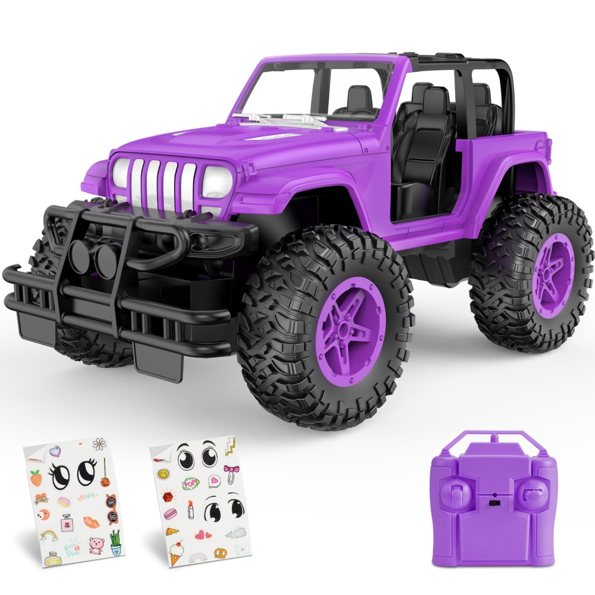 tek NT83237 NQD 2.4GHz RC 1-16 Scale Remote Control Jeep Car - 80 Min Playtime, Off-Road Trucks for Toddlers, Girls, Kids & Teens